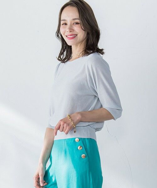 Viaggio Blu / ビアッジョブルー ニット・セーター | ミニスパンコールクループルオーバー≪手洗い可能≫ | 詳細4