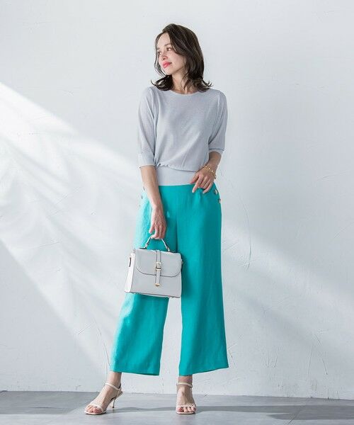 Viaggio Blu / ビアッジョブルー ニット・セーター | ミニスパンコールクループルオーバー≪手洗い可能≫ | 詳細6