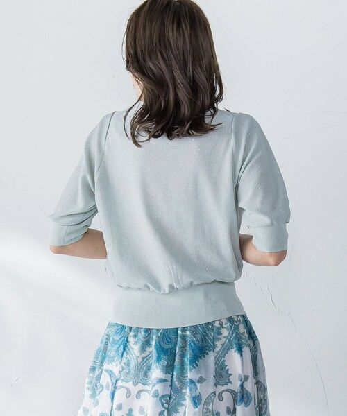 Viaggio Blu / ビアッジョブルー ニット・セーター | ミニスパンコールクループルオーバー≪手洗い可能≫ | 詳細11