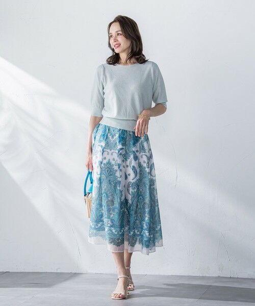 Viaggio Blu / ビアッジョブルー ニット・セーター | ミニスパンコールクループルオーバー≪手洗い可能≫ | 詳細13