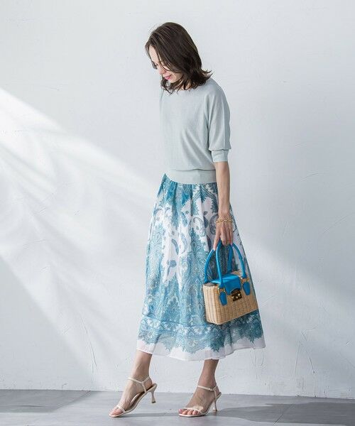 Viaggio Blu / ビアッジョブルー ニット・セーター | ミニスパンコールクループルオーバー≪手洗い可能≫ | 詳細14