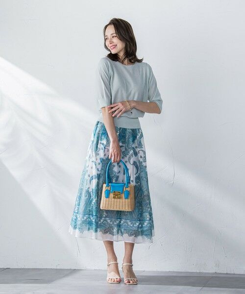 Viaggio Blu / ビアッジョブルー ニット・セーター | ミニスパンコールクループルオーバー≪手洗い可能≫ | 詳細16