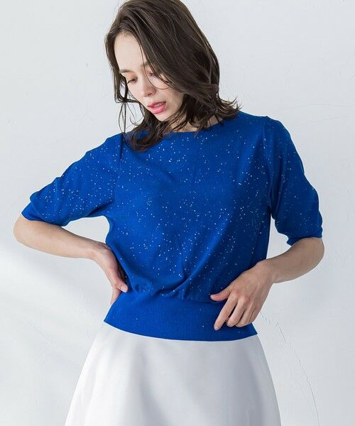 Viaggio Blu / ビアッジョブルー ニット・セーター | ミニスパンコールクループルオーバー≪手洗い可能≫ | 詳細24