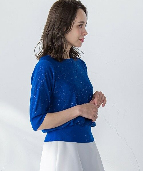 Viaggio Blu / ビアッジョブルー ニット・セーター | ミニスパンコールクループルオーバー≪手洗い可能≫ | 詳細26