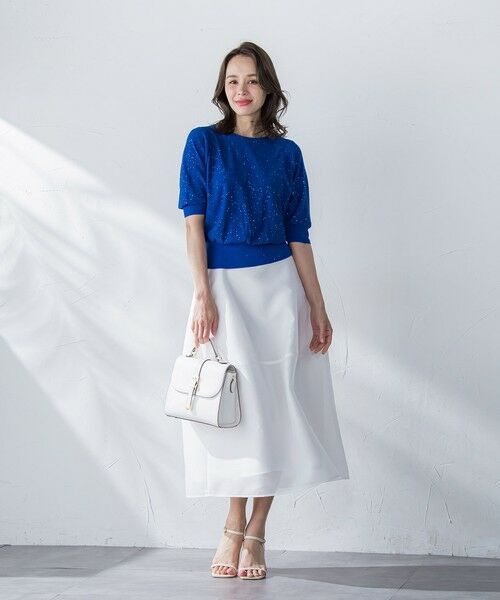 Viaggio Blu / ビアッジョブルー ニット・セーター | ミニスパンコールクループルオーバー≪手洗い可能≫ | 詳細27