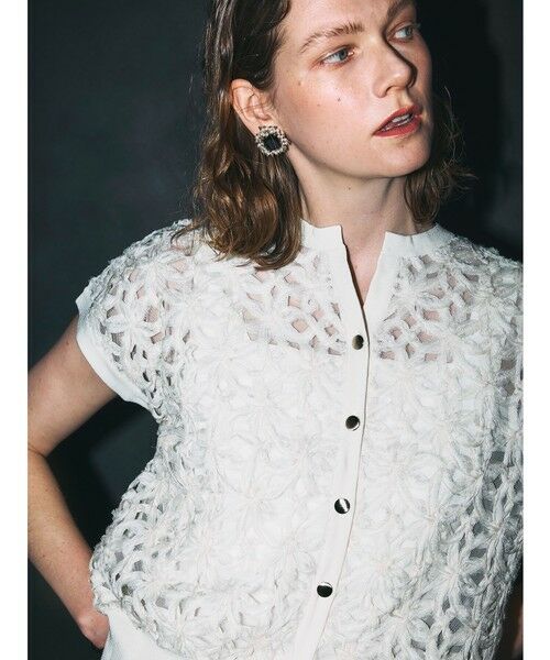 Viaggio Blu / ビアッジョブルー ニット・セーター | フラワーローブカーディガン≪手洗い可能≫ | 詳細8