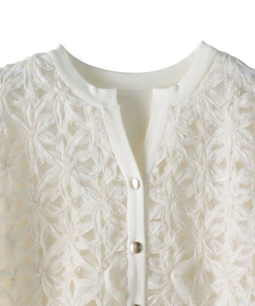 Viaggio Blu / ビアッジョブルー ニット・セーター | フラワーローブカーディガン≪手洗い可能≫ | 詳細12