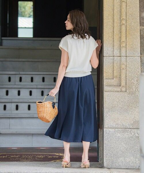 Viaggio Blu / ビアッジョブルー ニット・セーター | フラワーローブカーディガン≪手洗い可能≫ | 詳細4