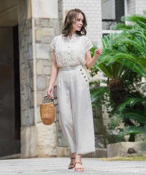 Viaggio Blu / ビアッジョブルー ニット・セーター | フラワーローブカーディガン≪手洗い可能≫ | 詳細6