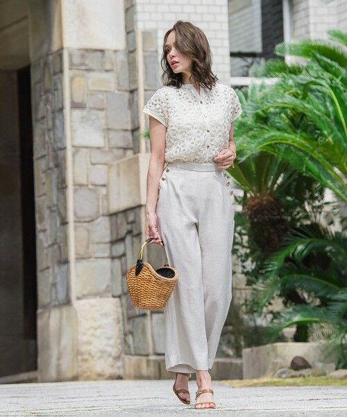 Viaggio Blu / ビアッジョブルー ニット・セーター | フラワーローブカーディガン≪手洗い可能≫ | 詳細7