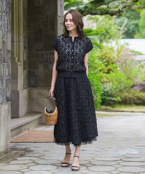 Viaggio Blu / ビアッジョブルー ニット・セーター | フラワーローブカーディガン≪手洗い可能≫ | 詳細23