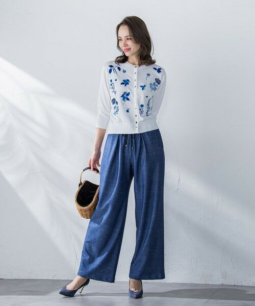 Viaggio Blu / ビアッジョブルー カーディガン・ボレロ | 【新色追加】ハーブ刺繍カーディガン≪手洗い可能≫ | 詳細6