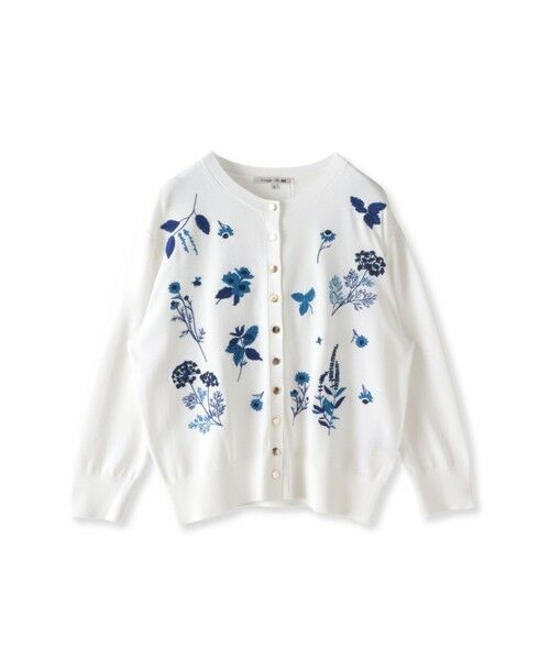 Viaggio Blu / ビアッジョブルー カーディガン・ボレロ | 【新色追加】ハーブ刺繍カーディガン≪手洗い可能≫ | 詳細10