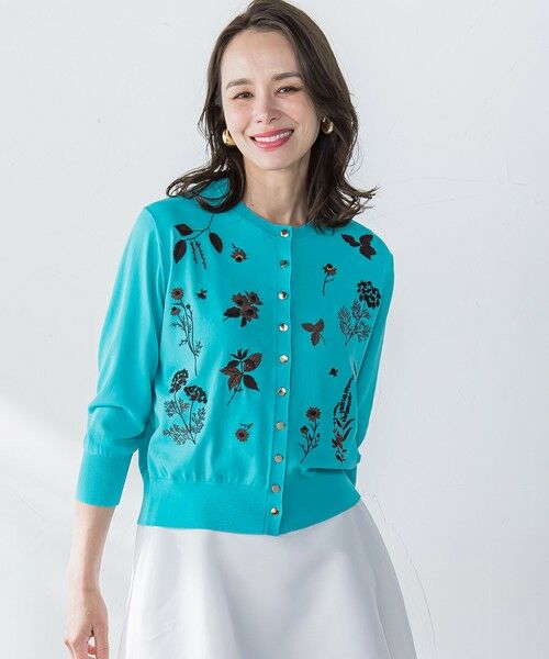 Viaggio Blu / ビアッジョブルー カーディガン・ボレロ | 【新色追加】ハーブ刺繍カーディガン≪手洗い可能≫ | 詳細22