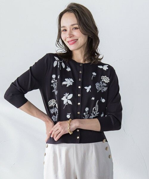 Viaggio Blu / ビアッジョブルー カーディガン・ボレロ | 【新色追加】ハーブ刺繍カーディガン≪手洗い可能≫ | 詳細29