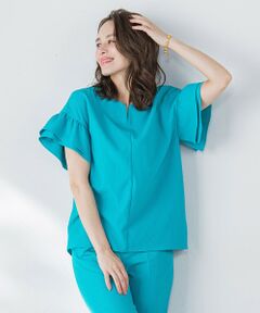 Viaggio Blu / ビアッジョブルー シャツ・ブラウス | ストレッチドビーブラウス≪洗濯機で洗える≫