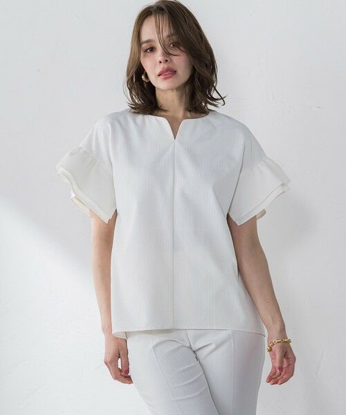 Viaggio Blu / ビアッジョブルー シャツ・ブラウス | ストレッチドビーブラウス≪洗濯機で洗える≫ | 詳細2