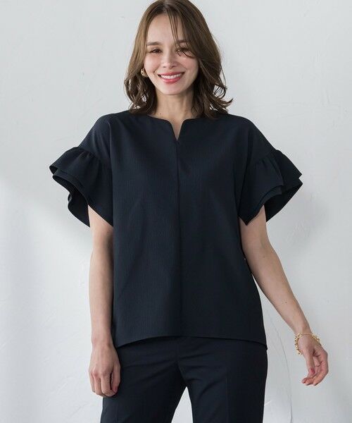 Viaggio Blu / ビアッジョブルー シャツ・ブラウス | ストレッチドビーブラウス≪洗濯機で洗える≫ | 詳細11