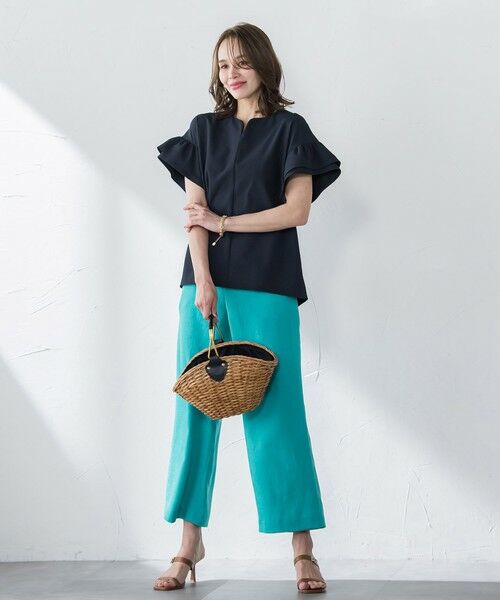 Viaggio Blu / ビアッジョブルー シャツ・ブラウス | ストレッチドビーブラウス≪洗濯機で洗える≫ | 詳細17