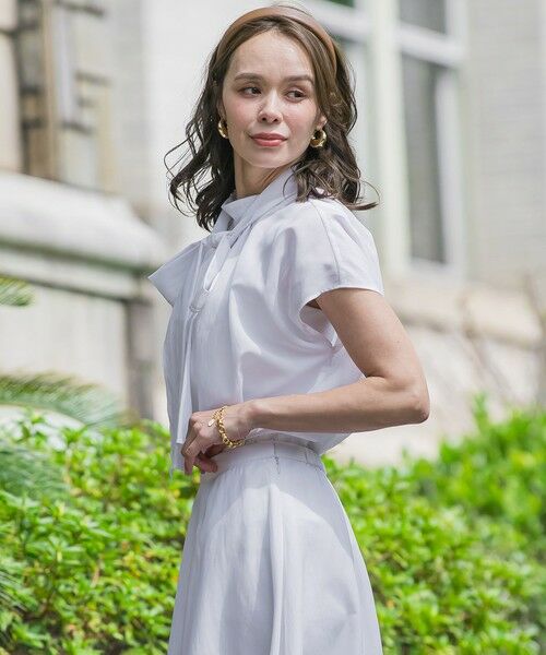 Viaggio Blu / ビアッジョブルー シャツ・ブラウス | ドライシアーシャンブレーブラウス≪洗濯機で洗える≫ | 詳細2