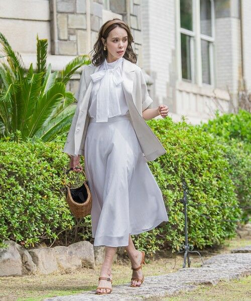 Viaggio Blu / ビアッジョブルー シャツ・ブラウス | ドライシアーシャンブレーブラウス≪洗濯機で洗える≫ | 詳細8