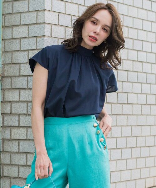 Viaggio Blu / ビアッジョブルー シャツ・ブラウス | ドライシアーシャンブレーブラウス≪洗濯機で洗える≫ | 詳細15