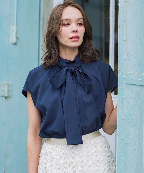 Viaggio Blu / ビアッジョブルー シャツ・ブラウス | ドライシアーシャンブレーブラウス≪洗濯機で洗える≫ | 詳細9