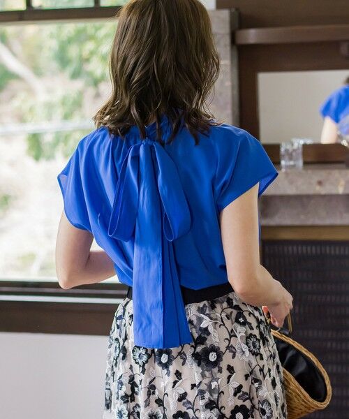 Viaggio Blu / ビアッジョブルー シャツ・ブラウス | ドライシアーシャンブレーブラウス≪洗濯機で洗える≫ | 詳細20