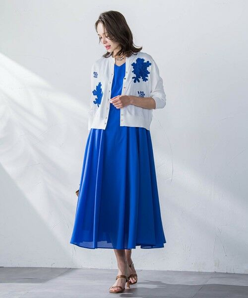 Viaggio Blu / ビアッジョブルー ロング・マキシ丈ワンピース | ドライシアーシャンブレーワンピース≪洗濯機で洗える≫ | 詳細12