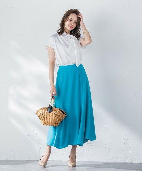 Viaggio Blu / ビアッジョブルー カットソー | サテンボウタイプルオーバー≪洗濯機で洗える≫ | 詳細2