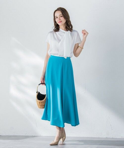 Viaggio Blu / ビアッジョブルー カットソー | サテンボウタイプルオーバー≪洗濯機で洗える≫ | 詳細3