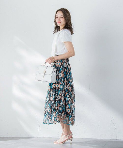 Viaggio Blu / ビアッジョブルー カットソー | サテンボウタイプルオーバー≪洗濯機で洗える≫ | 詳細5