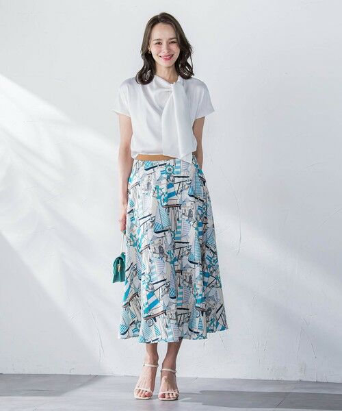 Viaggio Blu / ビアッジョブルー カットソー | サテンボウタイプルオーバー≪洗濯機で洗える≫ | 詳細8