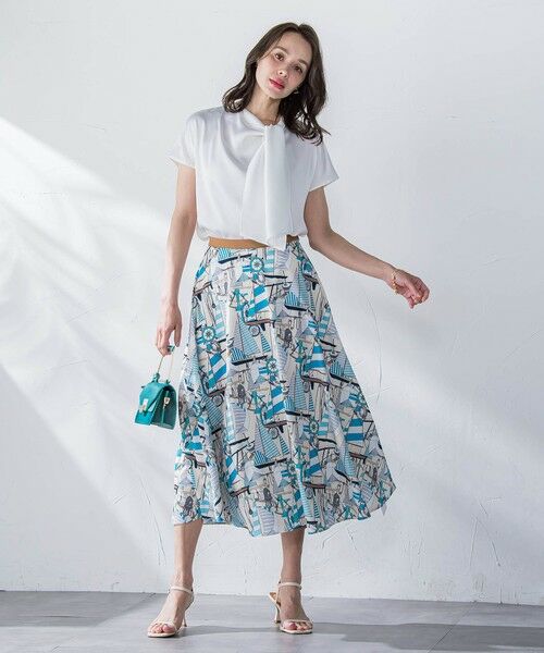 Viaggio Blu / ビアッジョブルー カットソー | サテンボウタイプルオーバー≪洗濯機で洗える≫ | 詳細9