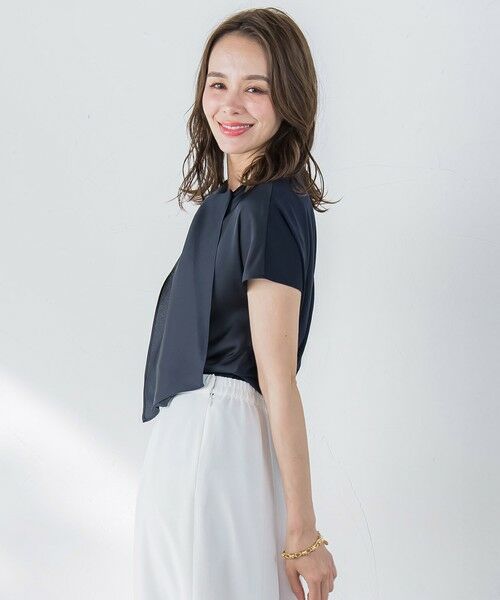 Viaggio Blu / ビアッジョブルー カットソー | サテンボウタイプルオーバー≪洗濯機で洗える≫ | 詳細13