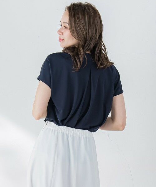 Viaggio Blu / ビアッジョブルー カットソー | サテンボウタイプルオーバー≪洗濯機で洗える≫ | 詳細14