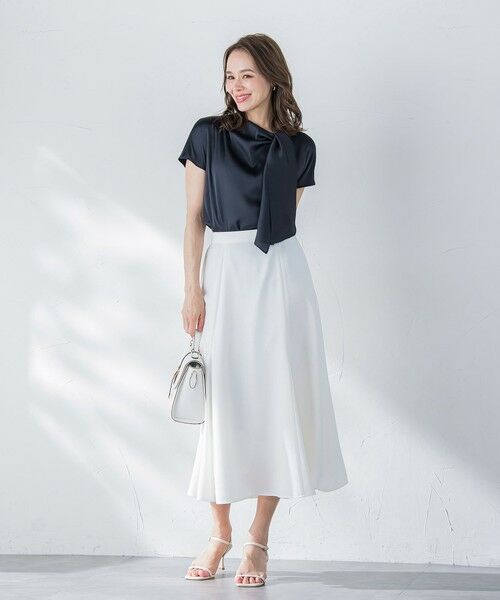 Viaggio Blu / ビアッジョブルー カットソー | サテンボウタイプルオーバー≪洗濯機で洗える≫ | 詳細16