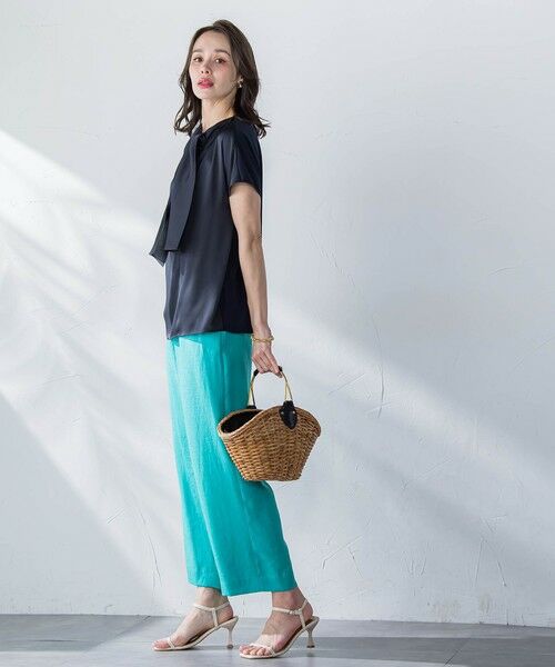 Viaggio Blu / ビアッジョブルー カットソー | サテンボウタイプルオーバー≪洗濯機で洗える≫ | 詳細23