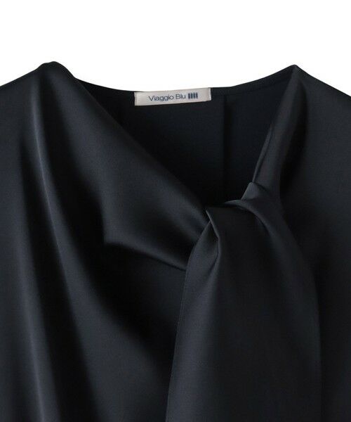 Viaggio Blu / ビアッジョブルー カットソー | サテンボウタイプルオーバー≪洗濯機で洗える≫ | 詳細29