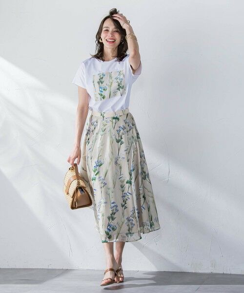 Viaggio Blu / ビアッジョブルー カットソー | リシアンサスプリントTシャツ≪洗濯機で洗える≫ | 詳細5