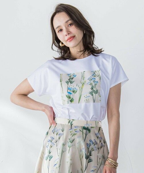 Viaggio Blu / ビアッジョブルー カットソー | リシアンサスプリントTシャツ≪洗濯機で洗える≫ | 詳細1