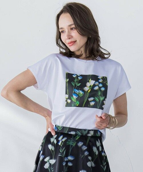 Viaggio Blu / ビアッジョブルー カットソー | リシアンサスプリントTシャツ≪洗濯機で洗える≫ | 詳細6