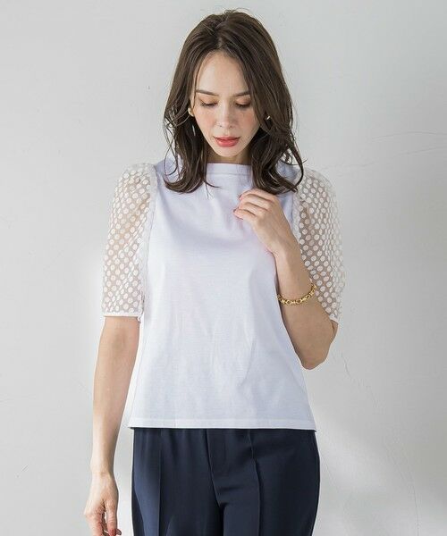 Viaggio Blu / ビアッジョブルー シャツ・ブラウス | オパールドットカットソー≪手洗い可能≫ | 詳細1