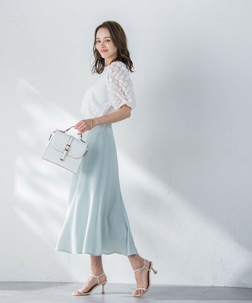 Viaggio Blu / ビアッジョブルー カットソー | シアーフラワージャガードプルオーバー≪洗濯機で洗える≫ | 詳細6