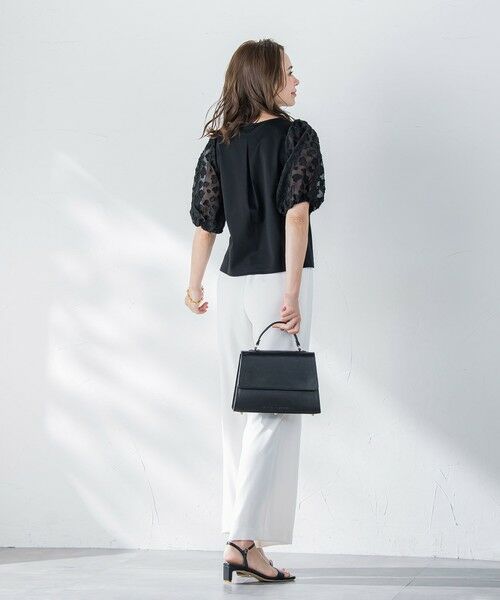 Viaggio Blu / ビアッジョブルー カットソー | シアーフラワージャガードプルオーバー≪洗濯機で洗える≫ | 詳細21