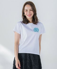 Viaggio Blu / ビアッジョブルー カットソー | 【WEB限定】35th Anniversaryロゴ刺繍Tシャツ≪洗濯機で洗える≫
