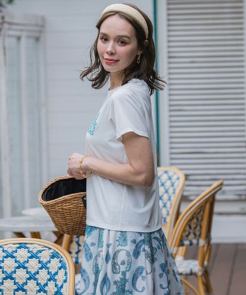 Viaggio Blu / ビアッジョブルー カットソー | 【WEB限定】35th Anniversaryロゴ刺繍Tシャツ≪洗濯機で洗える≫ | 詳細12