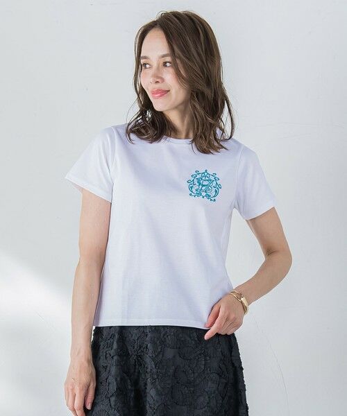 Viaggio Blu / ビアッジョブルー カットソー | 【WEB限定】35th Anniversaryロゴ刺繍Tシャツ≪洗濯機で洗える≫ | 詳細14