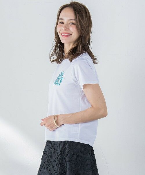 Viaggio Blu / ビアッジョブルー カットソー | 【WEB限定】35th Anniversaryロゴ刺繍Tシャツ≪洗濯機で洗える≫ | 詳細15