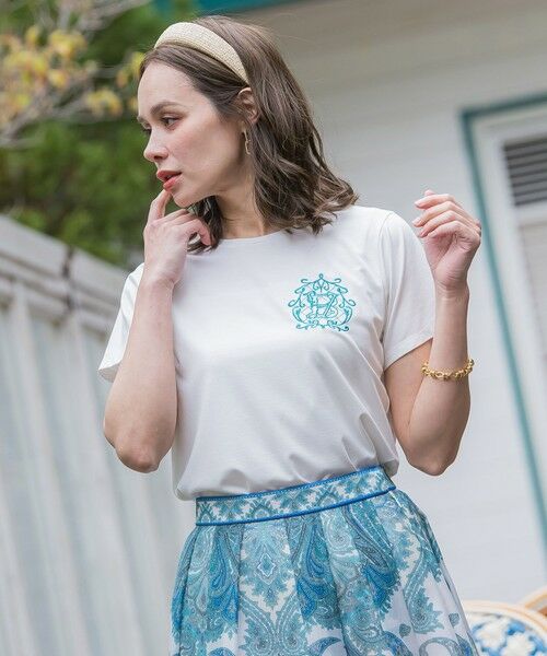 Viaggio Blu / ビアッジョブルー カットソー | 【WEB限定】35th Anniversaryロゴ刺繍Tシャツ≪洗濯機で洗える≫ | 詳細3